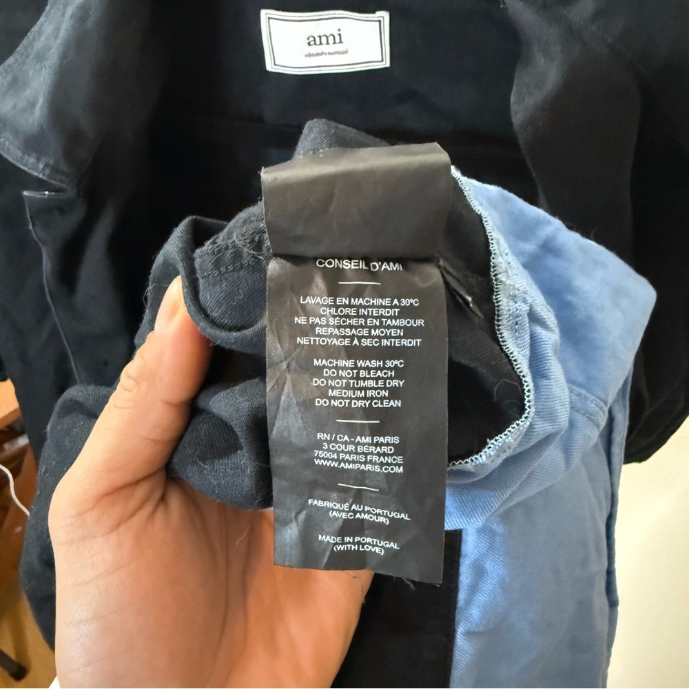 Ami Black and Blue Button-Up Shirt - Picture 6 of 7